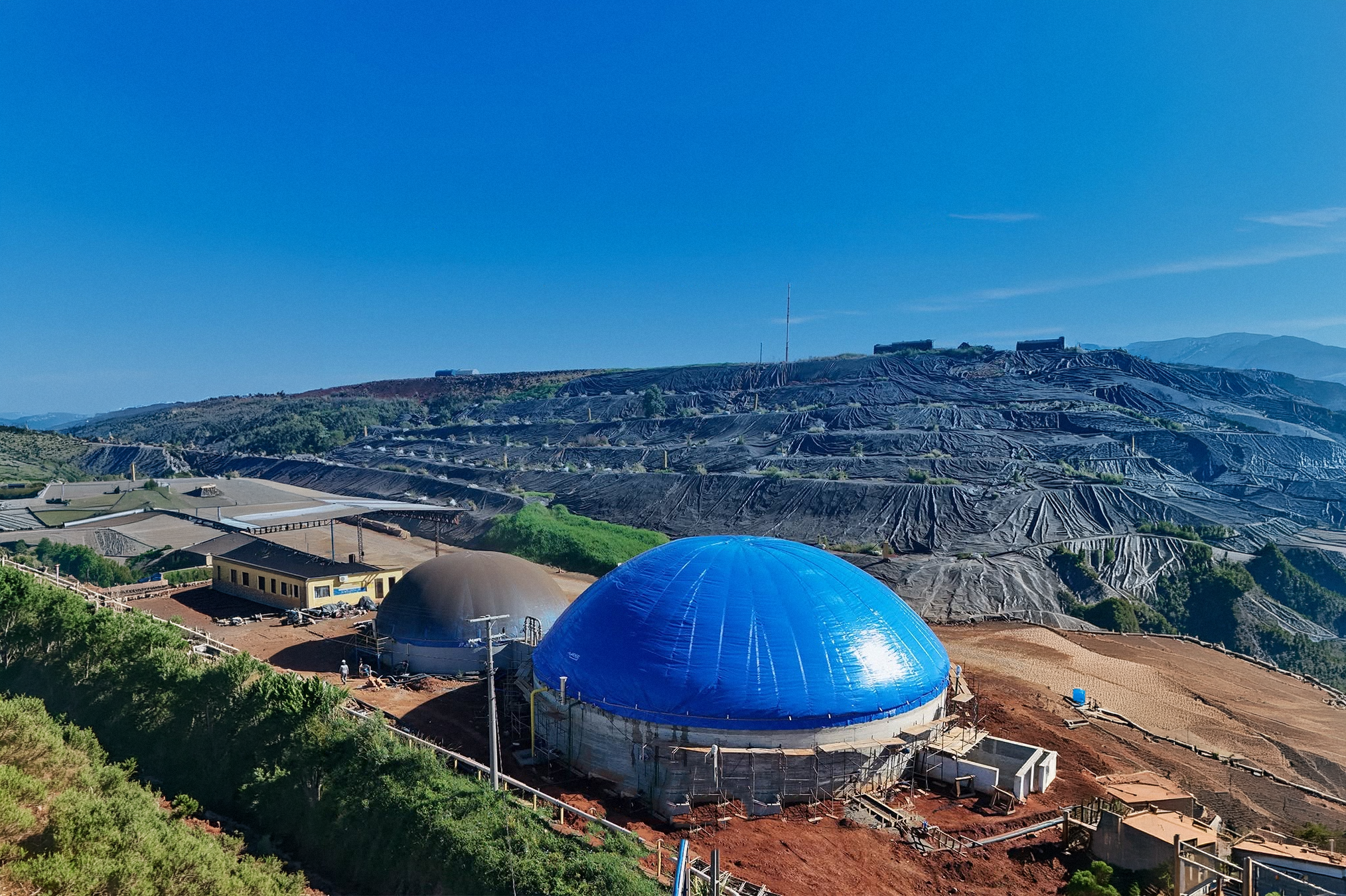 Biodigestor da central de tratamento de resíduos